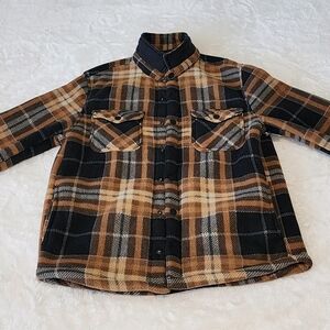 Plaid Kids Jacket in Brown and Black